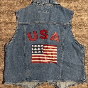 Vintage Women’s L.A. Blues Denim Vest, Size 14/16